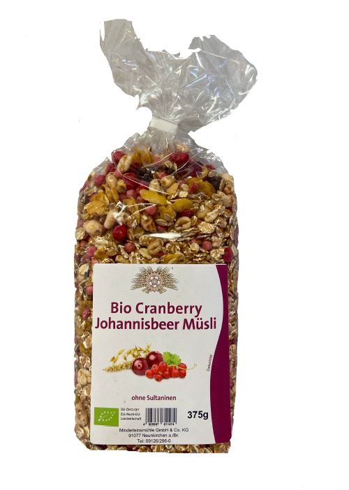 Bio Cranberry Johannisbeer Müsli