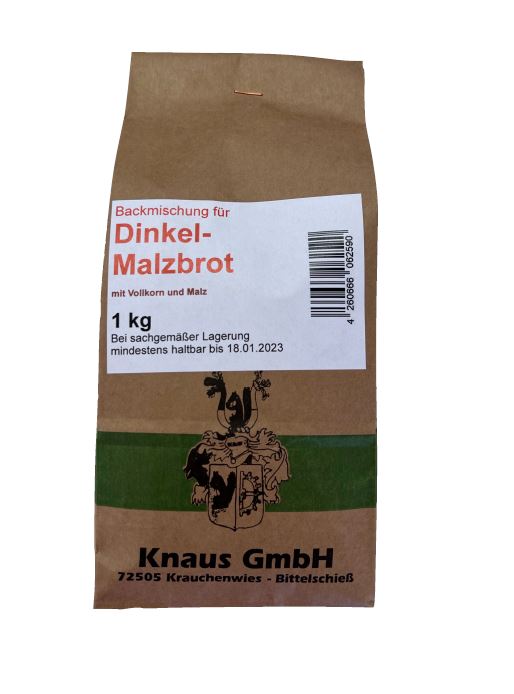 Dinkel-Malzbrot Backmischung