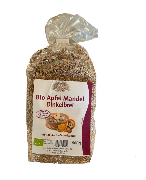 Bio Apfel Mandel Dinkelbrei