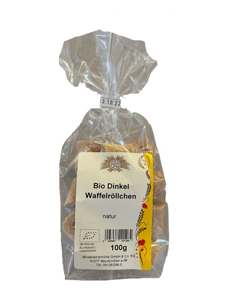 Bio Dinkel Waffelröllchen natur